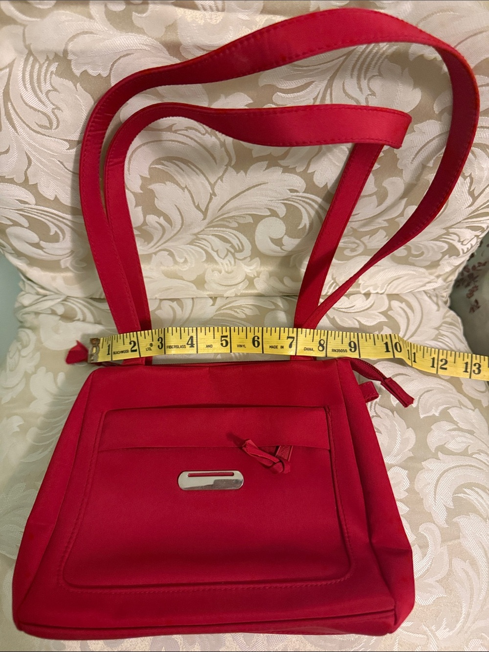 Red Crossbody Shoulder Bag - Lightweight Everyday Tote